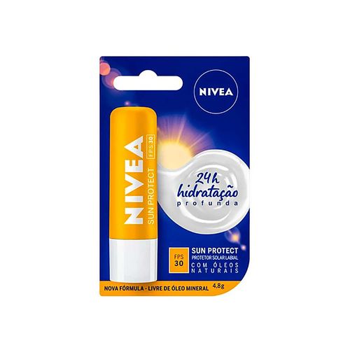 Protetor Solar Labial Hidratante Nivea Sun Protect FPS 30 4,8g