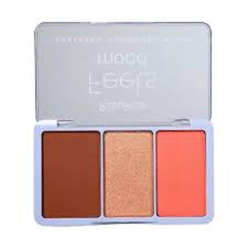 Paleta Ruby Rose Feels Mood Iluminador + Blush + Contorno Bloomng com 1 Unidade