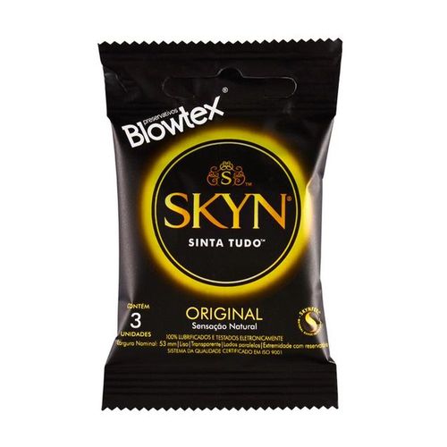 Preservativo Blowtex Skyn Original com 3 Unidades