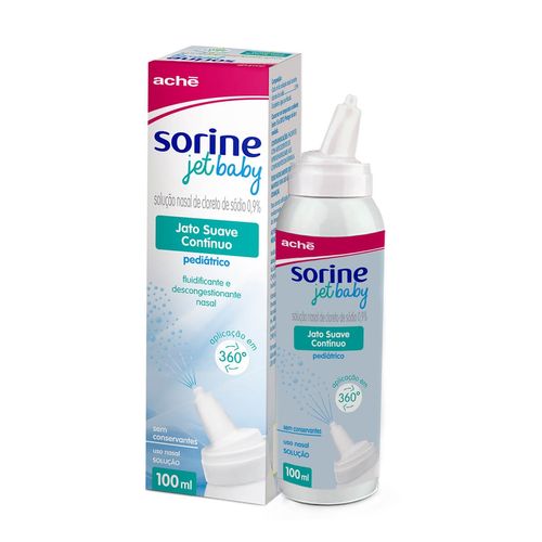 Sorine Jet Baby 0,9% com Jato Suave Contínuo Solução Nasal 100ml