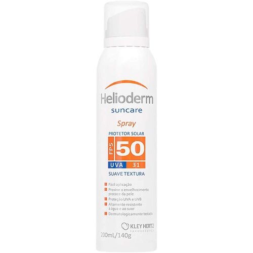 Protetor Solar em Spray Helioderm Suncare FPS 50 200ml