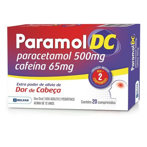 Paramol DC 500mg + 65mg com 20 Comprimidos