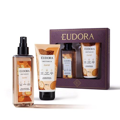 Kit Eudora Instance Karité Manteiga Hidratante 180ml + 1 Spray Perfumado 200ml