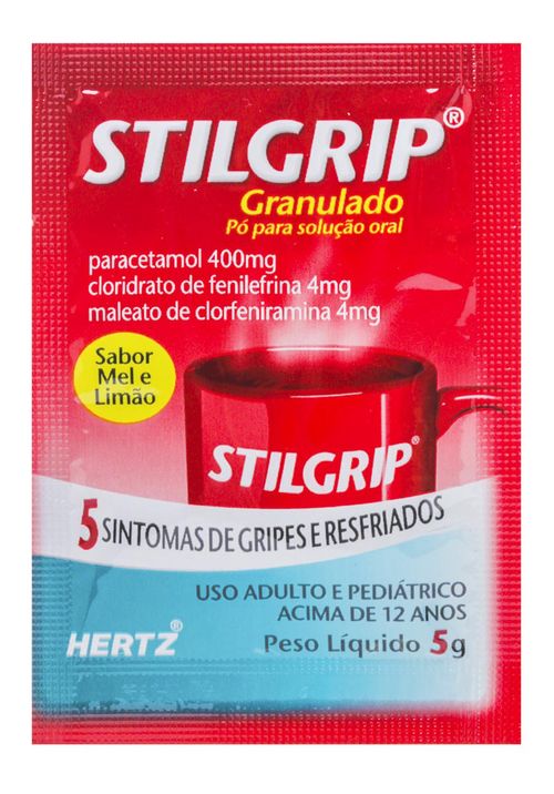 Stilgrip 400mg/g + 4mg/g + 4mg/g Pó para Solução de Uso Oral Envelope 5g