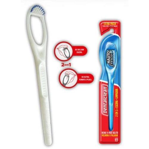 Dentalclean Limpador de Língua com Cerdas Extra Macia com 1 Unidade