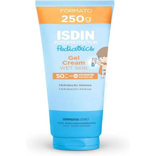 Protetor Solar Infantil Isdin Pediatrics Gel Cream Wet Skin FPS 50 250g