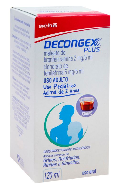 Decongex Plus 0,4mg/ml + 1mg/ml com Copo Medidor Xarope Frasco 120ml