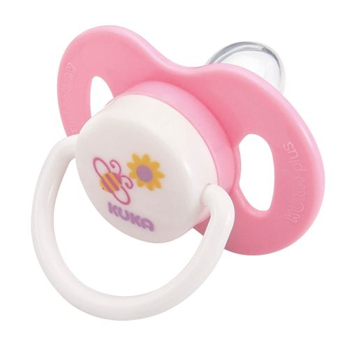 Chupeta Ortodôntica Fase 2 Decorada Plus Rosa Kuka com 1 Unidade