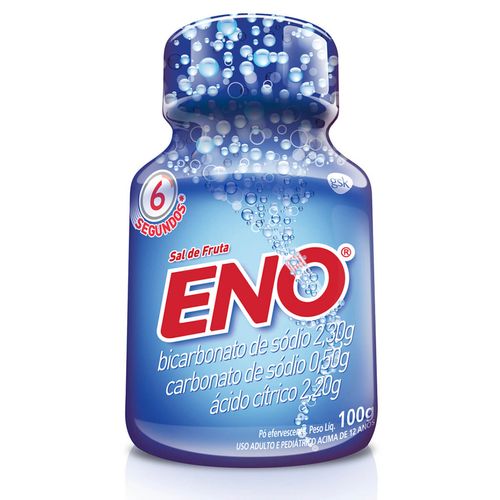 Sal de Frutas Eno Pó Efervescente de Uso Oral Sabor Tradicional 100g