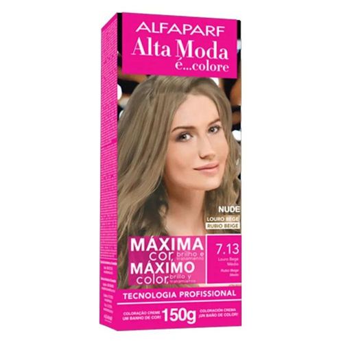 Coloração Alta Moda é... Cor Nº 7.13 Louro Bege Médio 150g