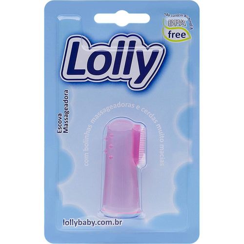 Escova Dental Massageadora Rosa Lolly com 1 Unidade