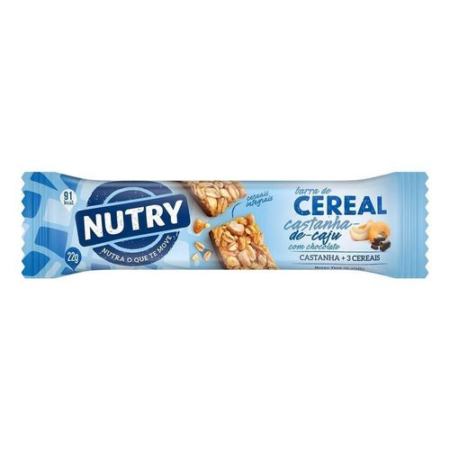Nutry Barra de Cereal Sabor Castanha de Caju com Chocolate 22g
