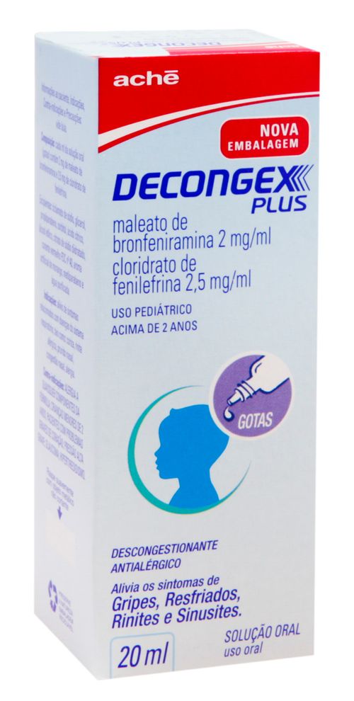 Decongex Plus 2mg/ml + 2,5mg/ml Solução de Uso Oral Frasco Gotejador 20ml
