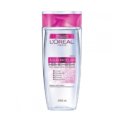 Água Micelar L'Oréal Paris Solução de Limpeza 5 em 1 400ml