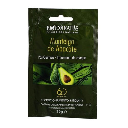 Tratamento de Choque Sachê Pós Quimica Manteiga de Abacate Bio Extratus 30g