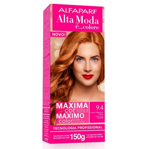 Creme de Tintura Altamoda 9.4 Louro Clarissimo Cobre 150g