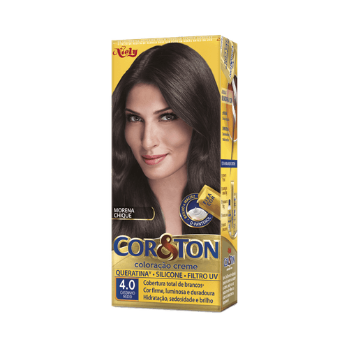 Mini Kit Coloração Creme N° 4.0 Castanho Médio Cor&Ton com 1 Unidade