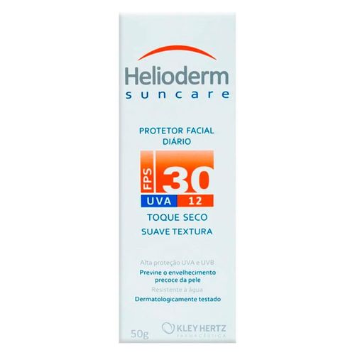 Protetor Solar Helioderm Facial FPS 30 Toque Seco 50g
