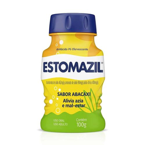 Estomazil 462mg/g + 90mg/g + 438mg/g Pó Efervescente de Uso Oral Sabor Abacaxi 100g