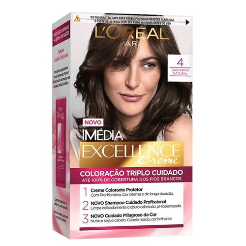 Tintura Imédia Castanho Natural Nº 4.0 com 1 Unidade