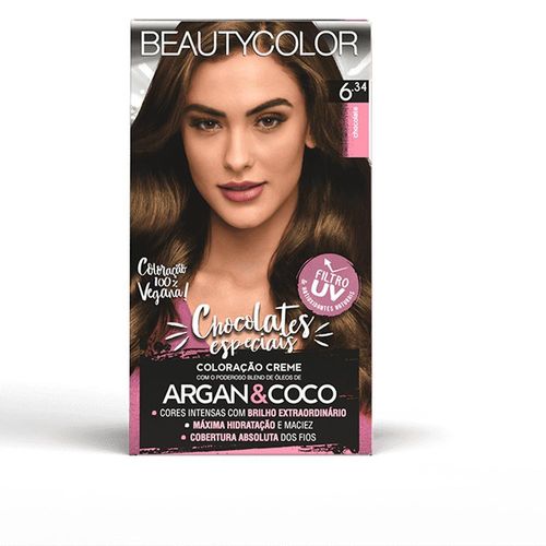Tintura Creme Beauty Color Nº 6.34 Chocolate com 1 Unidade