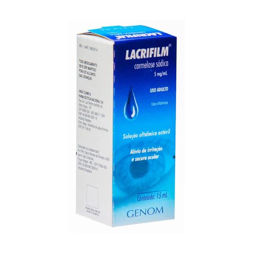 Lacrifilm 5mg/ml Solução de Uso Oftálmico Frasco Gotejador 15ml