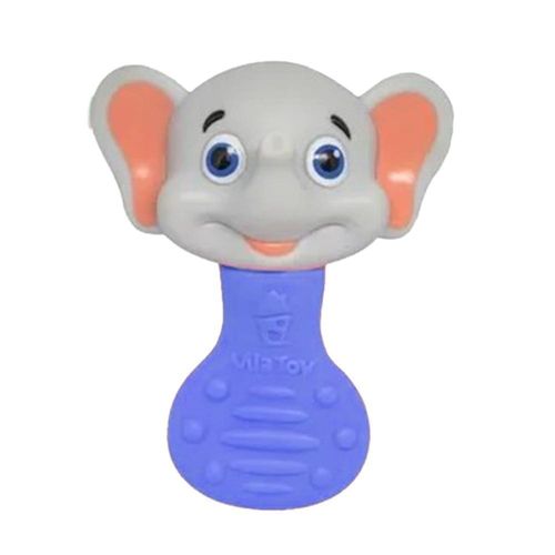 Vila Toy Mordedor e Chocalho Elefante Azul com 1 Unidade