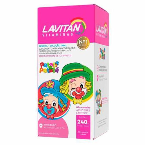 Lavitan Kids Sabor Tutti-Frutti Solução Oral 240ml