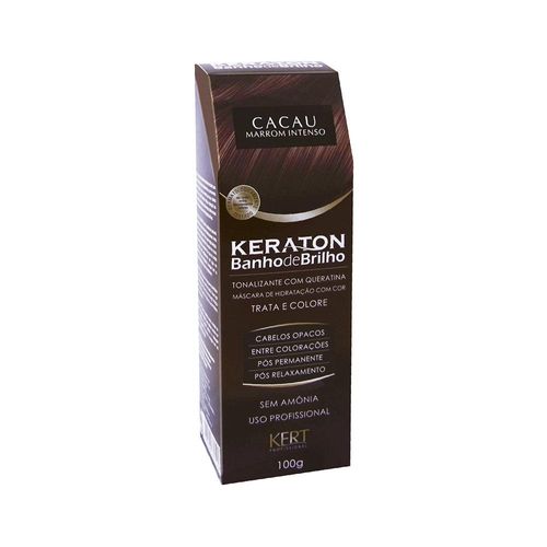 Coloração Banho de Brilho Cor Cacau Marron Intenso Keraton 100g