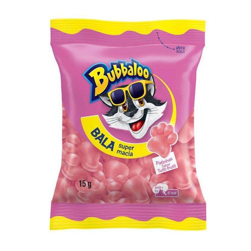 Bala Super Macia Bubbaloo Sabor Tutti-Frutti 15g