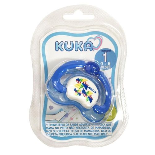 Chupeta Ortodôntica Kuka Lovely Nº 2 Azul com 1 Unidade