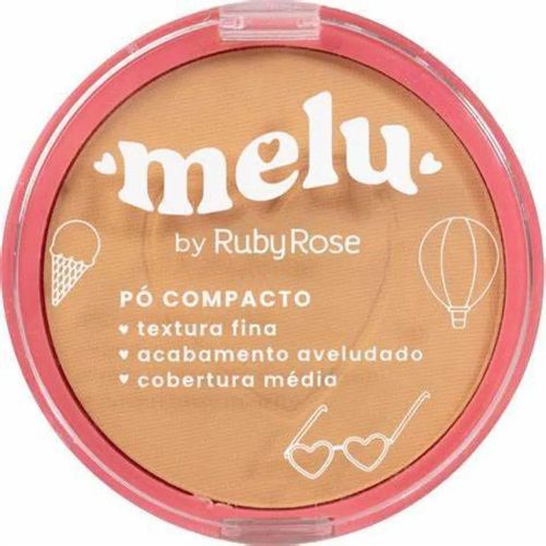 Pó Facial Compacto Rubyrose Melu Mc60 com 1 Unidade