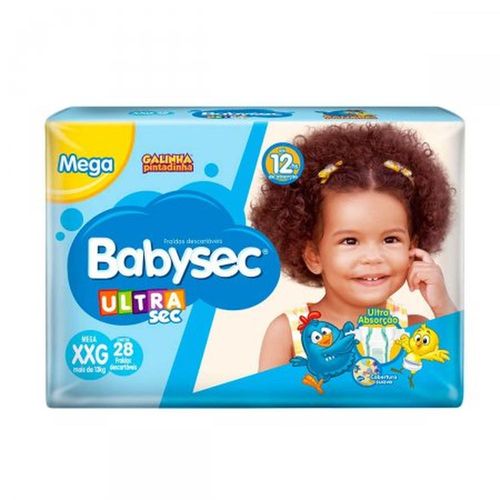 Fralda Babysec Galinha Pintadinha XXG com 28 Unidades