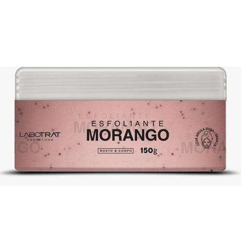 Labotrat Creme Esfoliante Corpo e Rosto Sabor Morango 150g