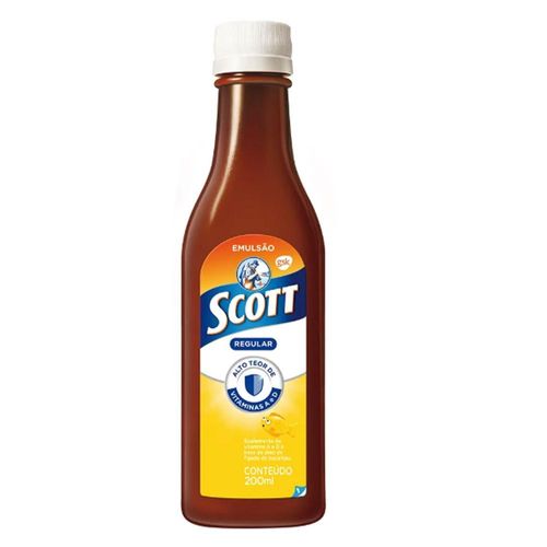 Emulsão Scott Solução de Uso Oral Sabor Regular Frasco 200ml