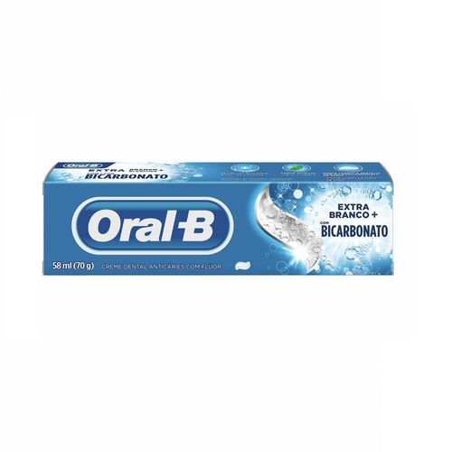 Creme Dental Extra Branco com Bicarbonato Oral-B 70g