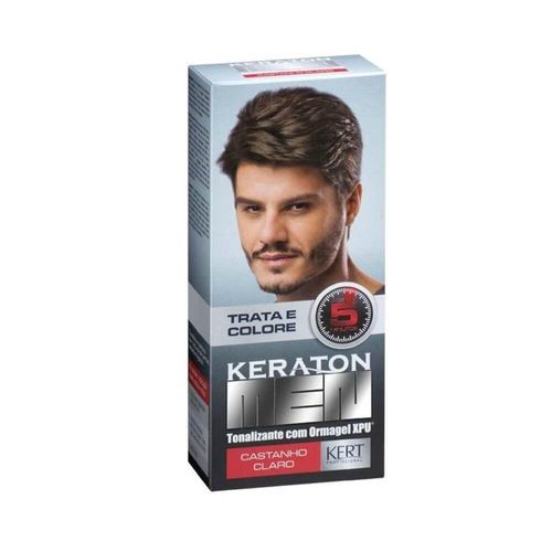 Tonalizante Cor Castanho Claro Keraton Men com 1 Unidade