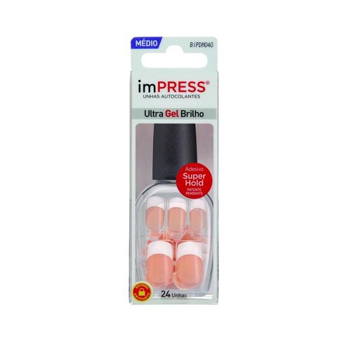 Unhas de Gel Médias Autocolantes Impress Zen Zone com 1 Unidade