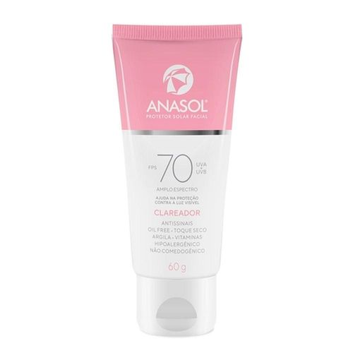 Protetor Solar FPS 70 Anasol Facial Clareador 60g