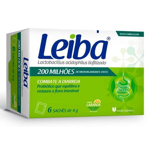 Leiba 200MI Pó para Solução de Uso Oral Sabor Laranja com 6 Sachês com 4g