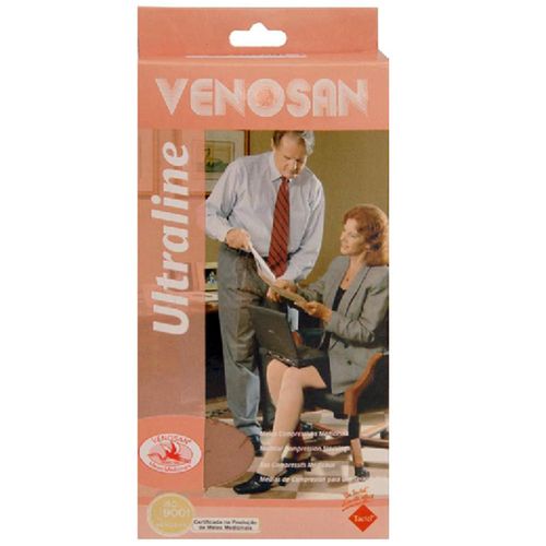 Meia Elástica Utraline Bege G Venosan com 1 Par