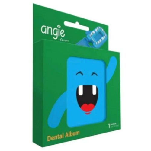 Porta Dentes de Leite Album Standard Azul Angie com 1 Unidade