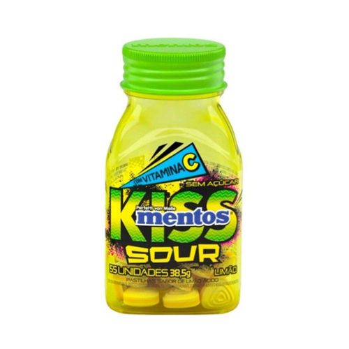Pastilha Mentos Kiss Sour Limão 38.5g
