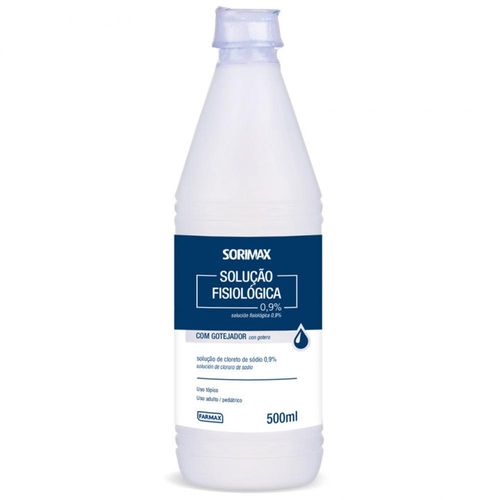 Soro Fisiológico Farmax 0,9% Cloreto de Sódio 500ml
