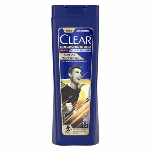 Shampoo Anticaspa Clear Sports Men Limpeza Profunda 200ml
