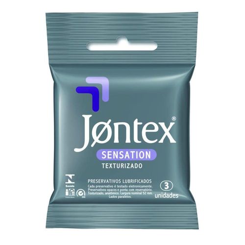 Preservativos Jontex Sensation Texturizados com 3 Unidades