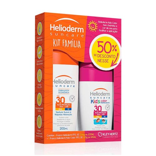 Kit Protetor Solar Família Helioderm Suncare com 2 Unidades