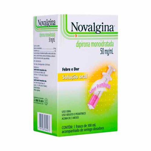 Novalgina 50mg/ml com Seringa Dosadora Solução de Uso Oral Infantil 100ml