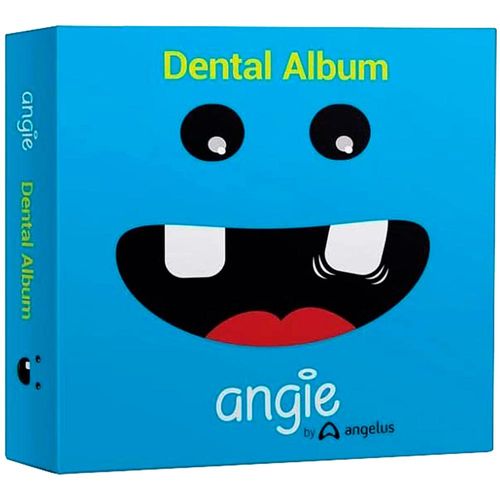 Porta Dentes Infantil Angie Album Dental Premium Azul com 1 Unidade