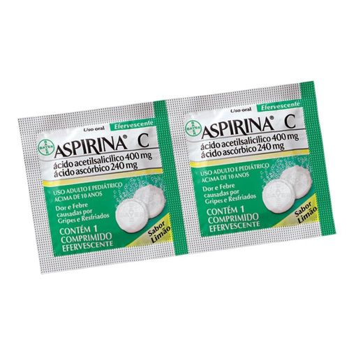 Aspirina C 400mg com 2 Comprimidos Efervescentes